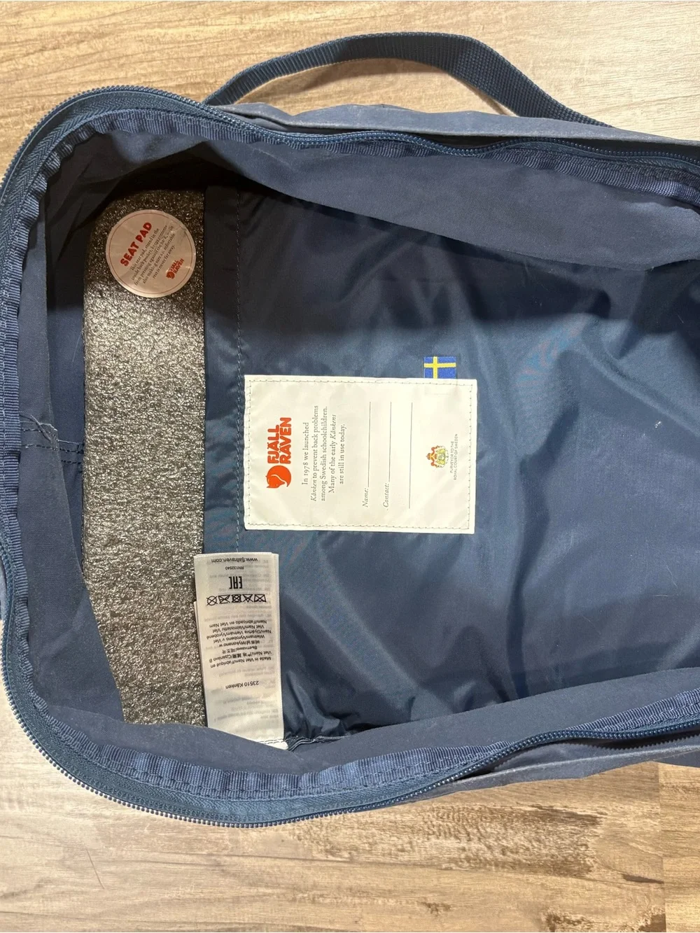 Fjallraven Kanken Small Backpack Double Handle Navy Bag 23510, Blue, Outdoor